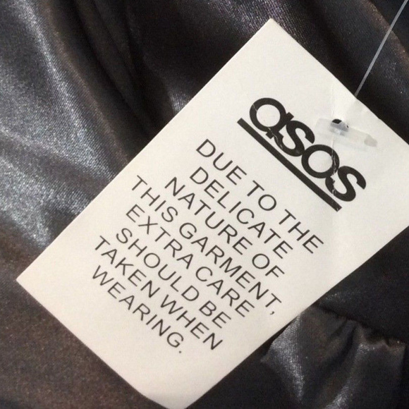 π¦ASOS Silver Bustier Sequins Party Dress Small - Picture 5 of 7